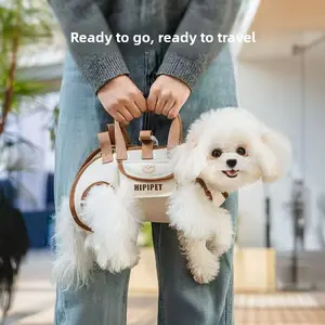 New Portable Pet Carrier Backpack – Breathable Travel Bag for Cats & Small Dogs, Handheld, Shoulder & Backpack 3-in-1 Multifunction Carrier with Safety Leash