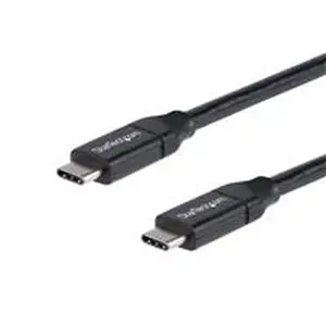 Startech USB2C5C1M 1 m USB-C to USB-C Cable with 5A PD Male to Male USB 2.0 USB-IF, Black