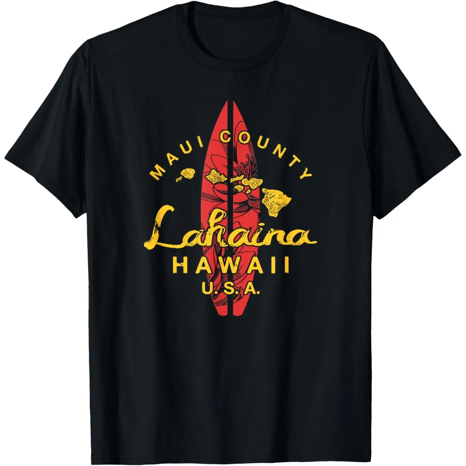 100%cotton Lahaina Hawaii Maui Surfing T-Shirt