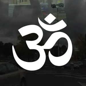 Om symbol in the Devanagari script - Vinyl Decal Sticker - Available From 3 inches to 22 Inches