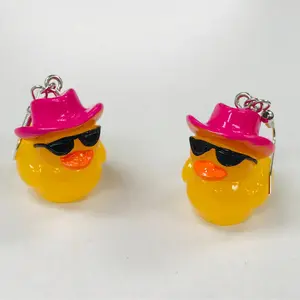 Duck with Cowboy hat and Sunglasses earrings
