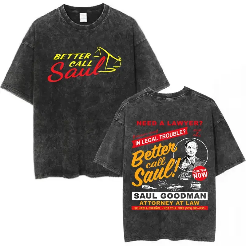 Men's Oversize Handmade Short-Sleeve Graphic T-Shirt - Breaking Bad Heisenberg, Better Call Saul Vintage Washed Vibe Top, Ropa Hombre Menswear, Shortsleeve, Cotton, Fabric, Fashion, Casual