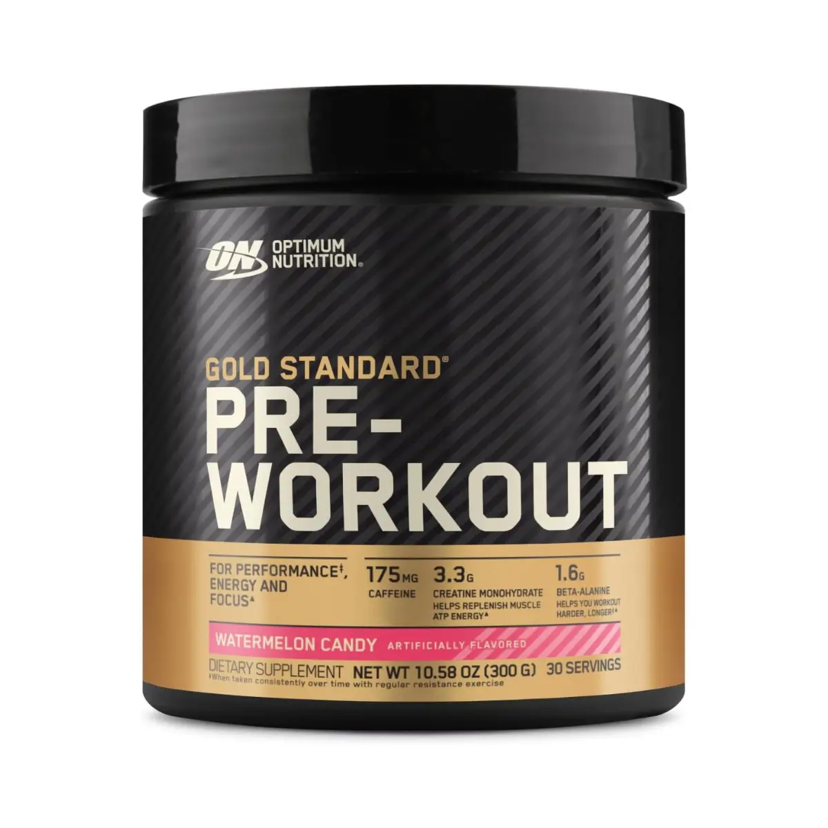 Optimum Nutrition Gold Standard Pre-Workout, Vitamin D for Immune Support, with Creatine, Beta-Alanine, and Caffeine for Energy, Keto Friendly, Watermelon Candy, 30 Servings (Packaging May Vary)