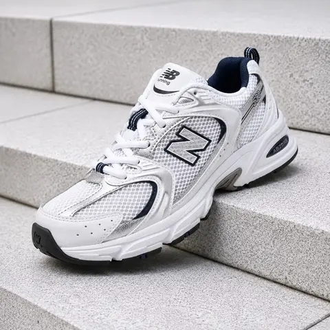 New Balance 530 White Silver Navy MR530SG Men's Fashion Sneaker New