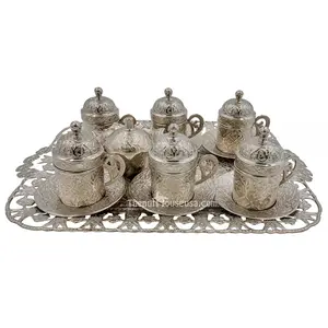 Silver Turkish Coffee set 24024