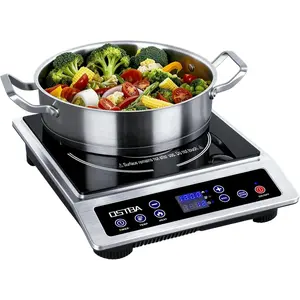 OSTBA Induction Cooktop 1800W Commercial Grade Portable Countertop Burner ETL Certified 10 Power Levels 460°F 12-Hour Timer 5"-10" Cookware Compatible