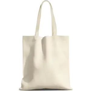 A5-beige 1 Pack Premium Canvas Tote Bags Natural Material 55lb Capacity 14x15-inch Reusable for Work DIY Shopping Eco-friendly Gift