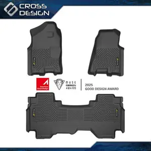 CROSSDESIGN TPE Floor Mats Fits 2019-24 Dodge Ram 1500 Crew Cab (NOT Classic Models) w/o Storage Floor Mats  Upgraded Version