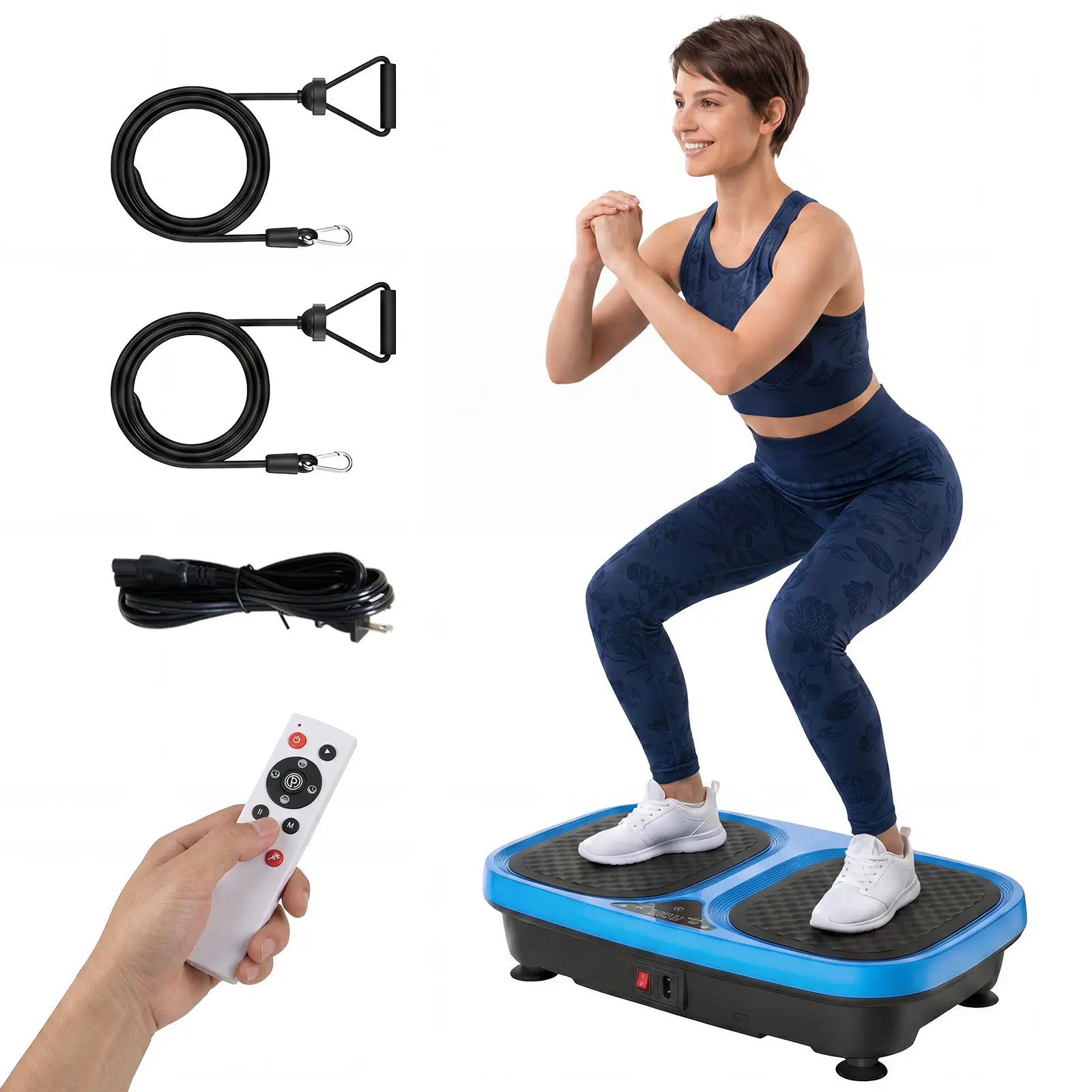 Sweetcrispy Compact Vibratory Plate Machine, Full Body Vibration Platform Workout Equipment for Home Fitness & Daily Physical Exercise