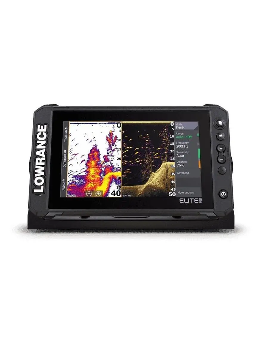 Lowrance Elite FS 9 Fishfinder Chartplotter Combo, 9 In. Black Multi-touch Screen Fishing Gear with Active Imaging 3-in-1 Transducer, C-MAP Contour+ Charts, IPX6 Waterproof, 12V DC, 28W Power Consumption, 800x480 Pixels, 12 V Dc, 28 W Power Consumption, 1