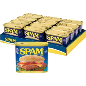 SPAM Classic Canned Pork Food, 12 oz Can (12 Pack) - High-Protein, Salt-Containing, Sugar-Added Shelf-Stable Snack for Quick Meals