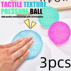 Stress Relief Squeeze Ball Memory Gel, Textured Fidget Sensory Toy for Hand Exercise, Soft Squishy Ball for Office Desk Party gifts