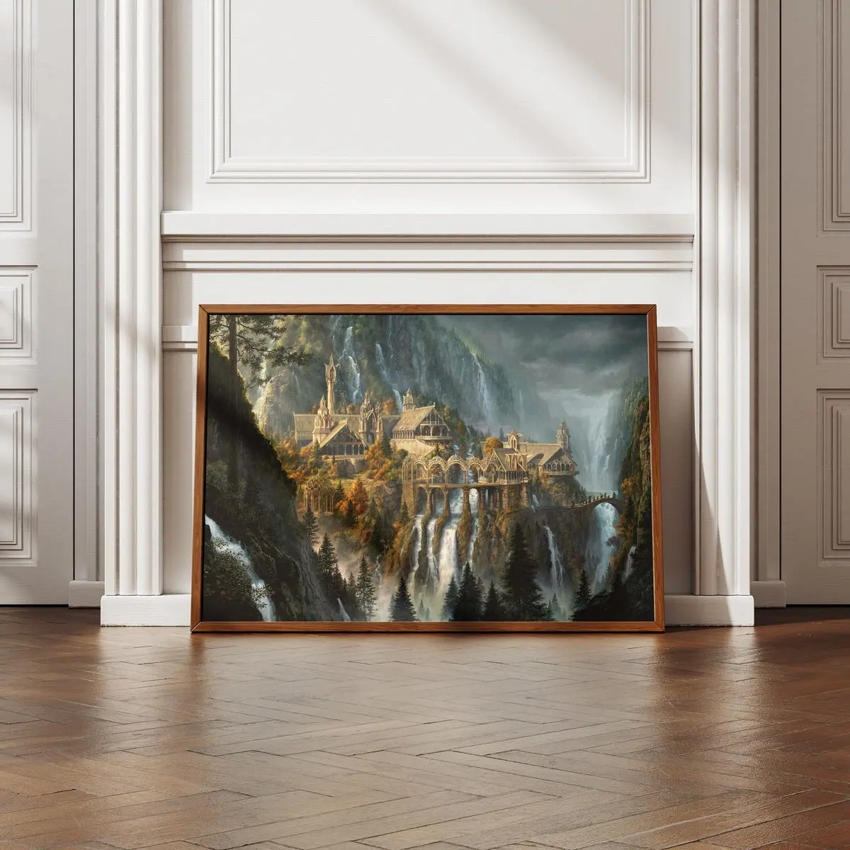 Rivendell Middle Earth Art, Fantasy Wall Art, Lord of the Ring Poster, Rings of Power Decor, Room Decor, Unframed