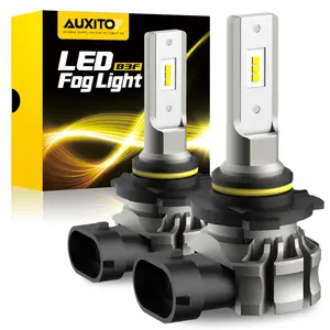 AUXITO 9145 H10 LED Fog Light Bulbs, 6000 Lumens 6500K Cool White Light/3000K Amber Yellow Light, 300% Brightness H10 9140 9045 9040 Led Fog Lights, CSP LED Chips, DRL Replacement for Cars, Pack of 2