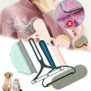 [Summervibes] 4 Pcs Upgraded Pet Hair Remover Set,Dog and Cat Hair Remover for Couch,Portable Carpet Scraper and Brush for Carpet,Furniture,Blanket,Clothes,Bedding,Car Mat,Pet Tower,Hand Tools Kits