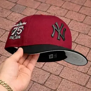 New Era New York Yankees 9FORTY A-Frame Snapback Hat – White Crown Red Brim – Adjustable MLB Baseball Cap