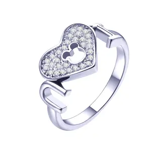 Disney Sweet Alert Hollow Mickey Rings Unisex Heart Design with Sparkling Details Selling Fast