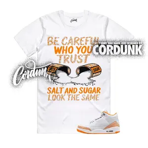 AJ3 Orange Citrus Matching T Shirt, Salt and Sugar Graphic Shirt, 90s Hip Hop Tee, Gift For Women and Man, Unisex T-Shirt, Sneaker Head Gift