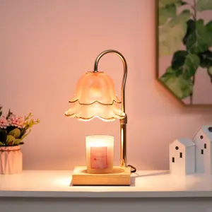 Candle Warmer Lamp, Height Adjustable with Timer, 2 Bulbs Included, Flameless Fragrance Lamp for Home Bedroom Decor, Ideal Gift for Mom Birthday Mother's Day