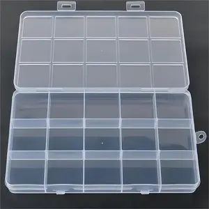 Clear Plastic Organizer Box, 1 Count 15 Grids Durable Toolbox Storage Box, Tool Storage Container, for Garage Tool Storage, Jewelry, Hardware, Fishing Tackle & Electronics, Reusable Storage Solution