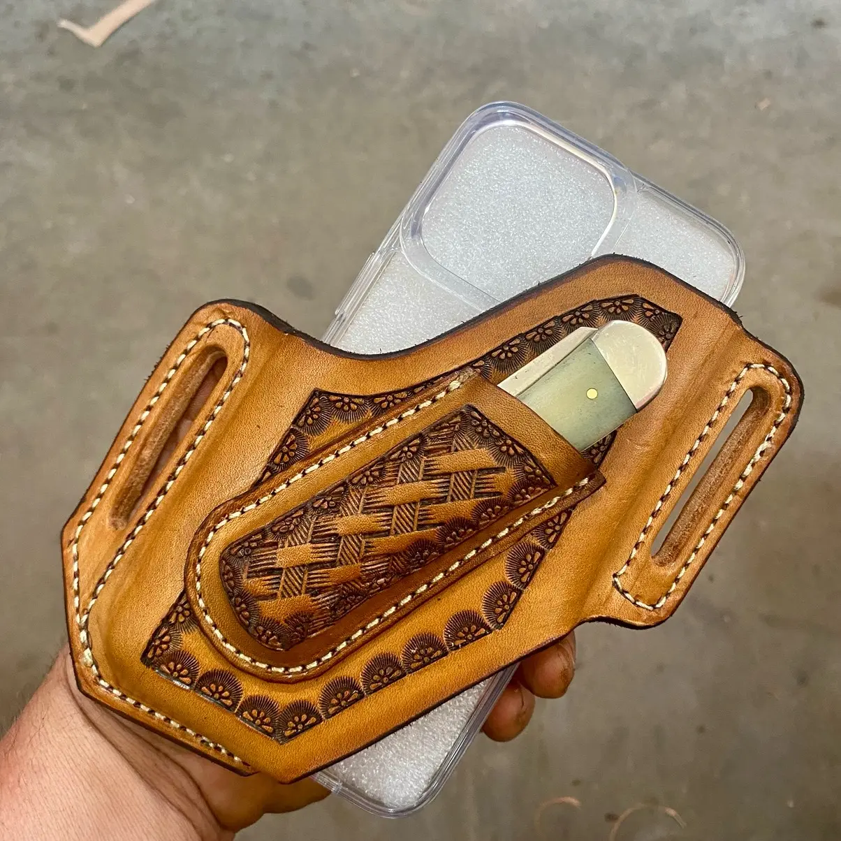 Fit most leather cell phone /trapper holster