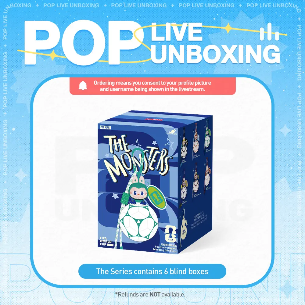 [POP NOW]THE MONSTERS × FIFA SERIES - Football-shaped Mini Bag Blind Box POP MART