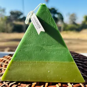 Taurus Pyramid Zodiac Power Candle Infused with Crystals