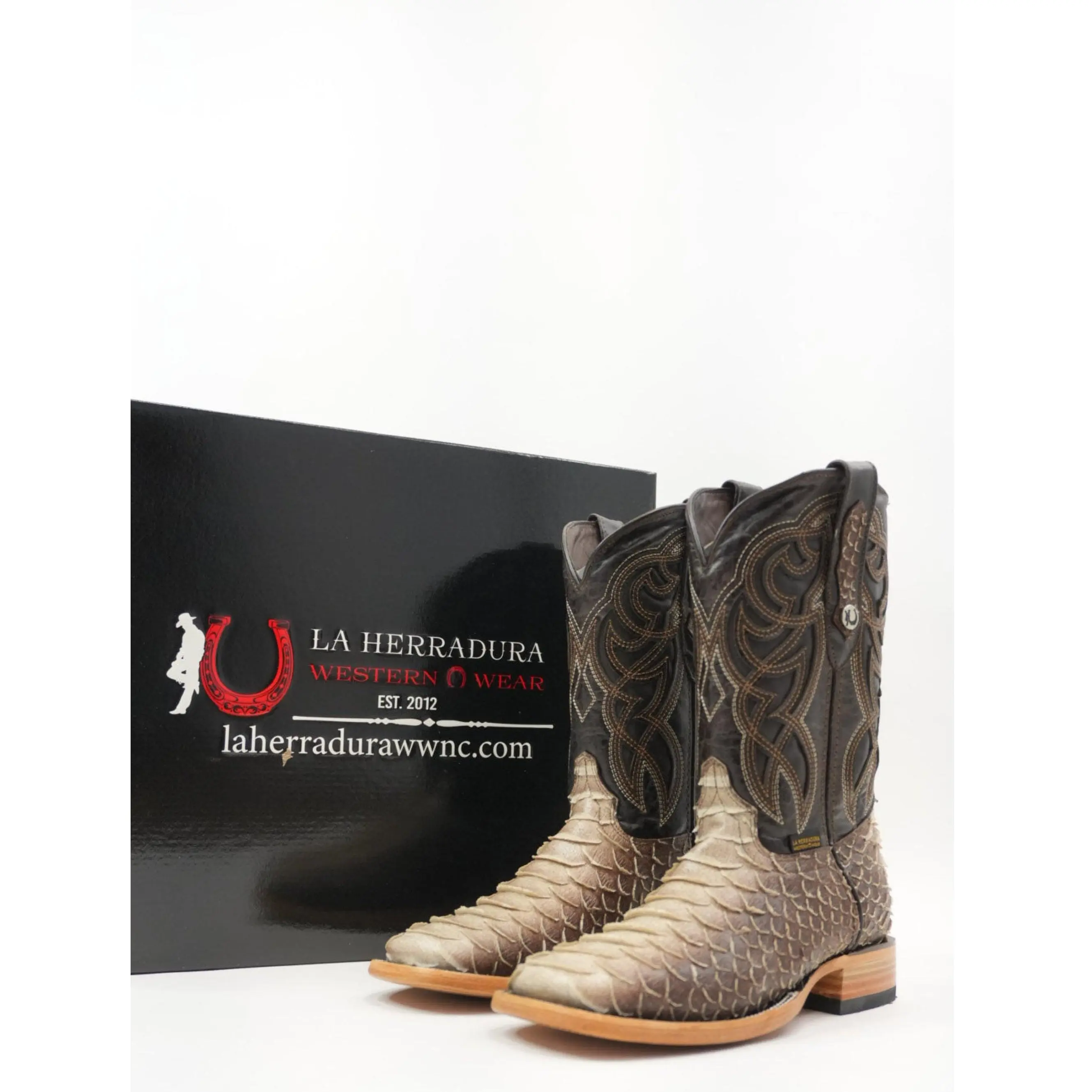 LA HERRADURA CLON CAFE SOMBREADO SQUARE TOE BOOT