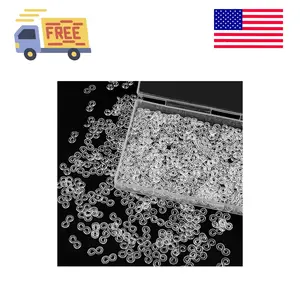S Clips, 500 Pieces Boxed, Clear, Loom Rubber Plastic Band Clips
