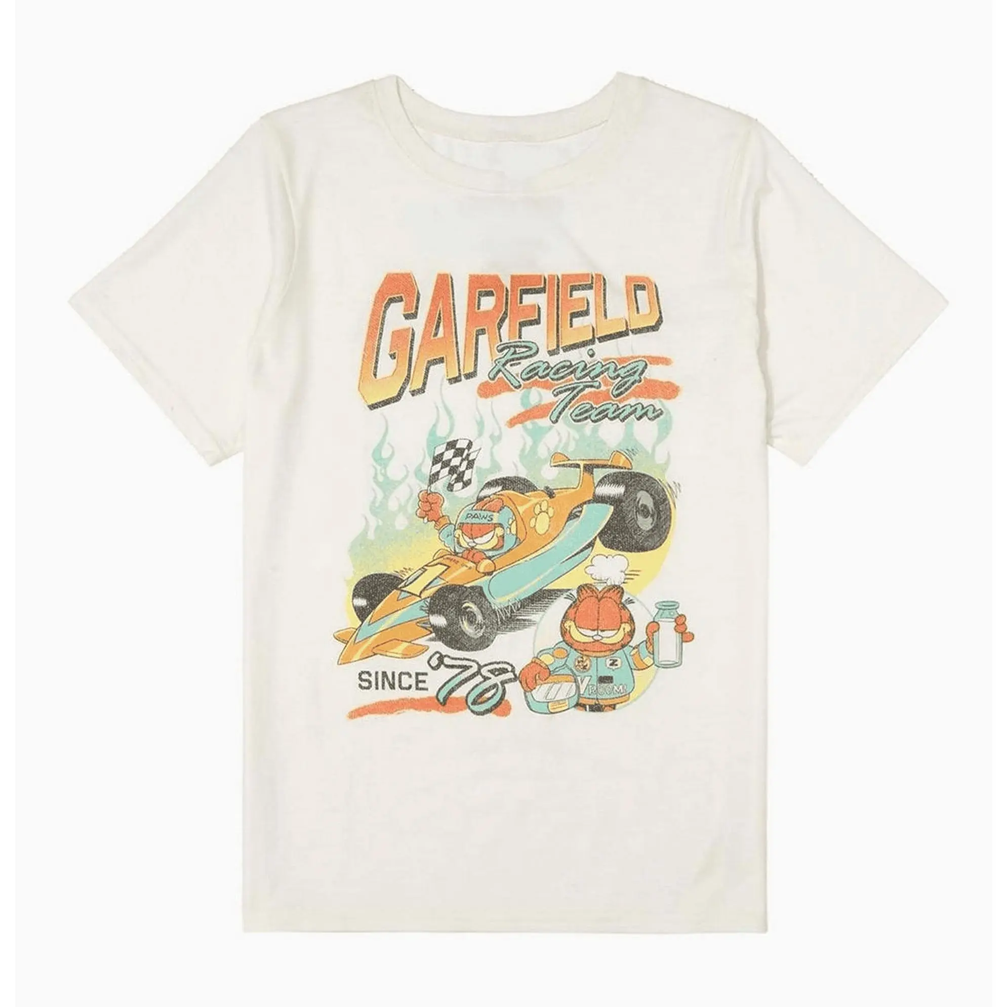 Garfield Racing Team T-Shirt, Unisex Cotton Graphic T-Shirt Sweatshirt, Hoodie, Comfort Colors