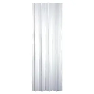 LTL Home Products 36 Inch x 80 Inch Frost White Vinyl Accordion Door w/ Hardware LTL Home Products 36 Inch x 80 Inch Frost White Vinyl Accordion Door w/ Hardware