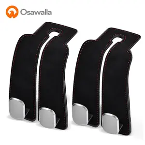 Headrest Hooks for Car, Car Seat Back Organizer Storage Hook, Double Hook Car Seat Hooks for Hanger Purses and Bags, Leather Purse Holder for Car