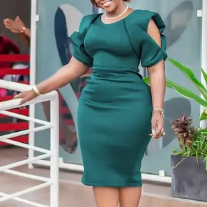 Women’s Plus-Size Bodycon OL Elegant Commuter Dress – New for Summer 2025 (Foreign Trade)