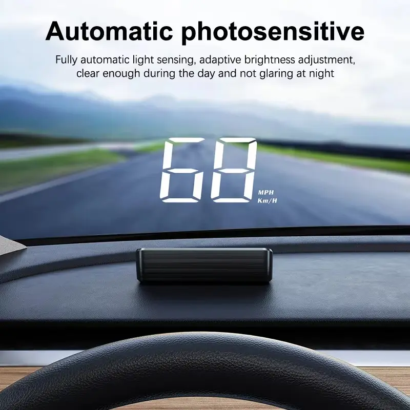 JOYTUTUS Car Head Up Display M2 GPS Speedometer KMH Digital HUD Windshield Projector Automatic Photosensitive Auto Electronics Accessories