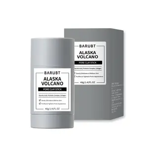 Alaska Volcano Pore Clay Stick for Deep Pore Cleansing Blackhead Removal and Oil Control with Alaskan Clay and Glycolic Acid 40g Gentle Exfoliating Peel - off Mask