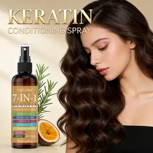 7-In-1 Keratin Spray, Rosemary Formula, Long-Lasting Smooth Shine Up to 72 Hours, Heat Damage Protection, Easy Absorb No-Rinse Hair Care, Treatment Hair Oil, Natural Heat Protectant