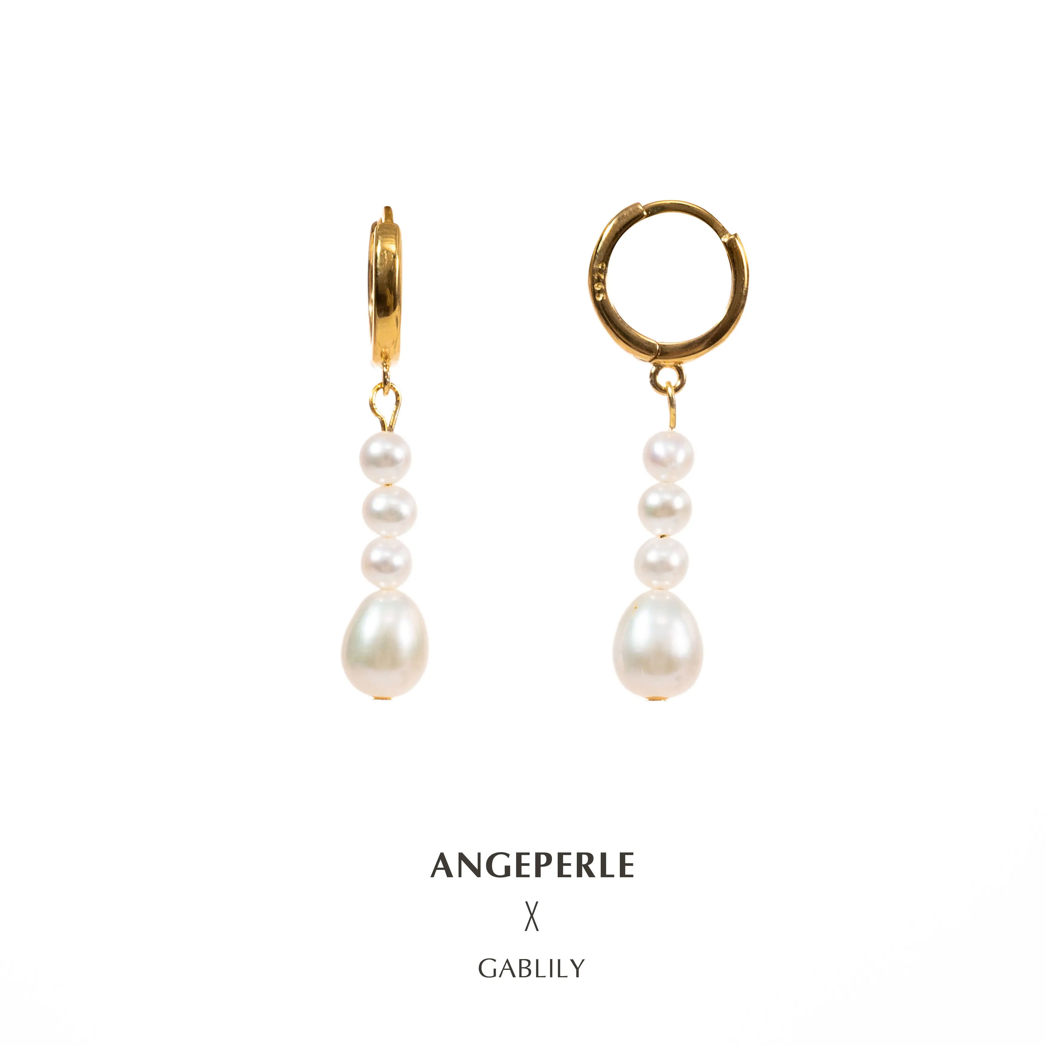 ANGEPERLE S925 Sterling Silver Elegant Freshwater Pearl Huggie Hoop Earrings, 3-4/6-7mm, No Irritation, for Adults, Suitable for All Seasons, TSJCY633
