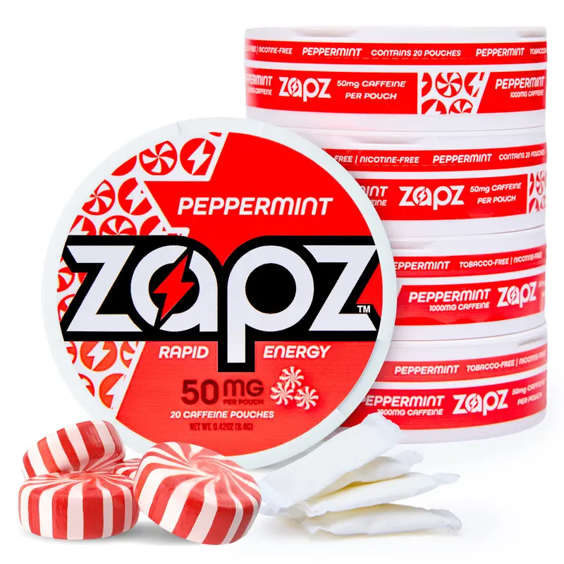 ZAPZ Caffeine Pouches, Hot Tropic, 5 Cans x 20 Count, Energy