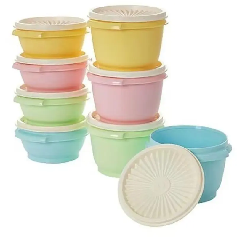8-Pack Pastel Kitchen Food Storage Bowl Set - 17oz & 10oz, Airtight Lids, Eco-Friendly Meal Prep Containers (Deals For You)