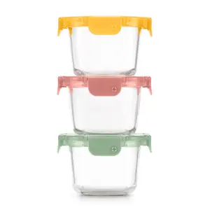 Ello Color Lock® Glass 2 Cup Round 6pc Set