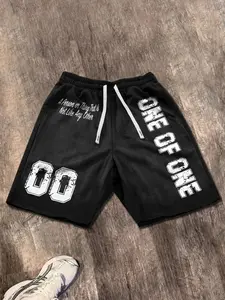 Men's Regular Fit Number & Letter Print Shorts, Graphic Shorts, Bodega Shorts, Casual Comfy Breathable Shorts for Daily Wear, Men's Bottoms for Summer