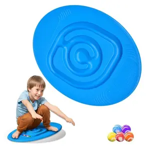 Balance Board, Non-slip Design Balance Training Equipment with 5 Balls, Sturdy Activity Equipment, Indoor Fitness Equipment for Home Gym Workout, Pilates Exercise Board