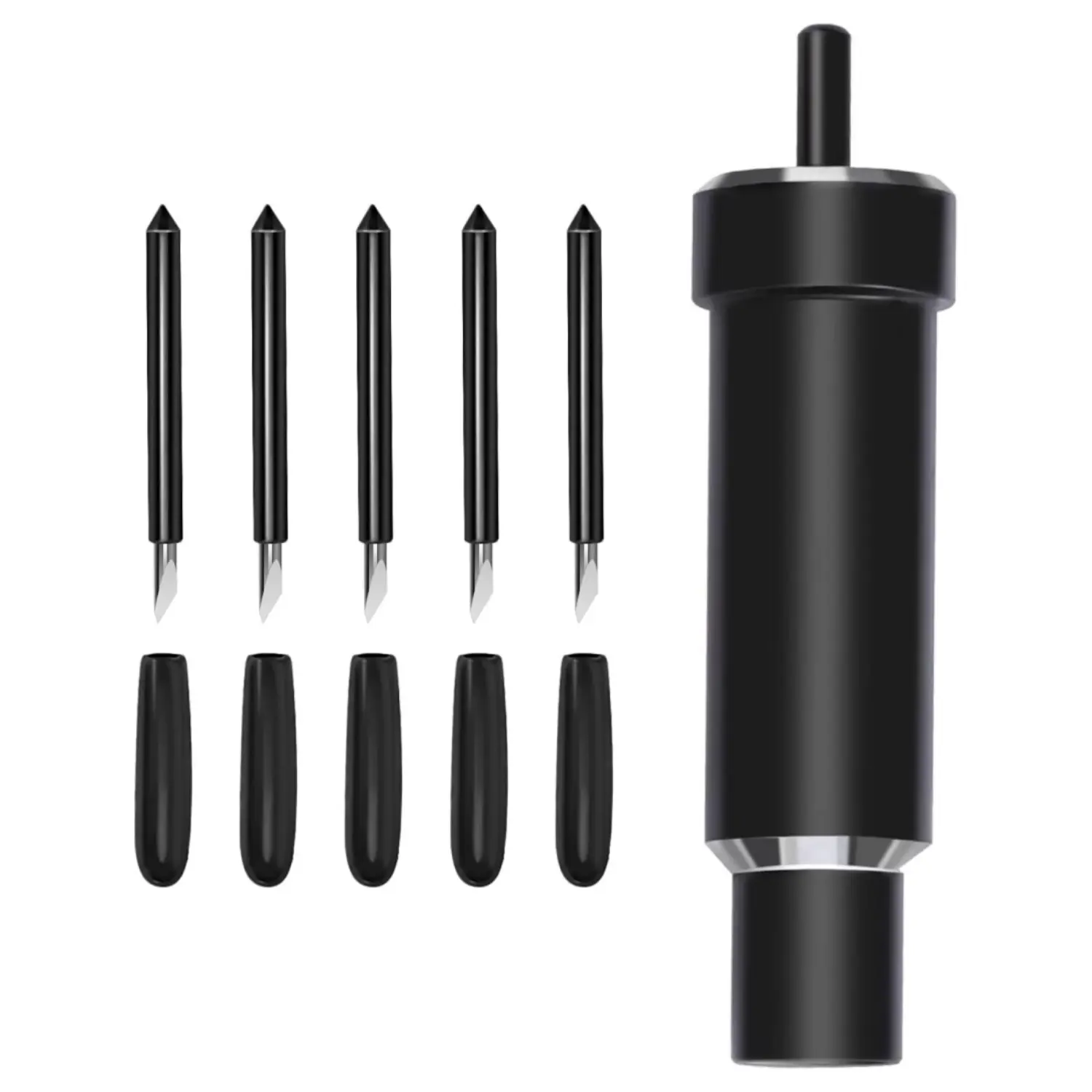 Deep Cut Housing + 5 Pcs Deep-Point Blade, Replacement Deep Cut Blade Suitable for Explore Air One/Air/Air 2/ Air 3 / Maker / Maker 3 Cut Materials Up to 1.5mm Thickness, for Personalized Crafts