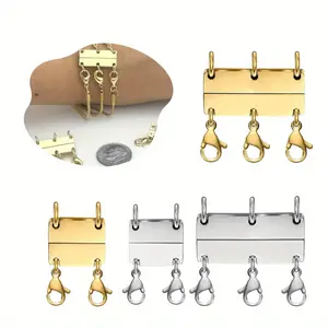 2Pcs/Set Multi Necklace Layering Clasps,Strong Magnetic Clasp,Necklace Separator for Layering,Multiple Jewelry Closures for Layered Look,Halloween Christmas Party Gifts,Hand Tools Kits