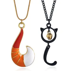 Exquisite Animal Pendant Necklace, Versatile Kitten Tail or Fox Tail Charm Necklace, Stylish Jewelry Gift for Personalized Accessory, Charm Necklaces