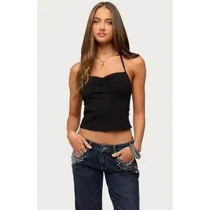 Edikted Women's Minsoo Shredded Halter Top