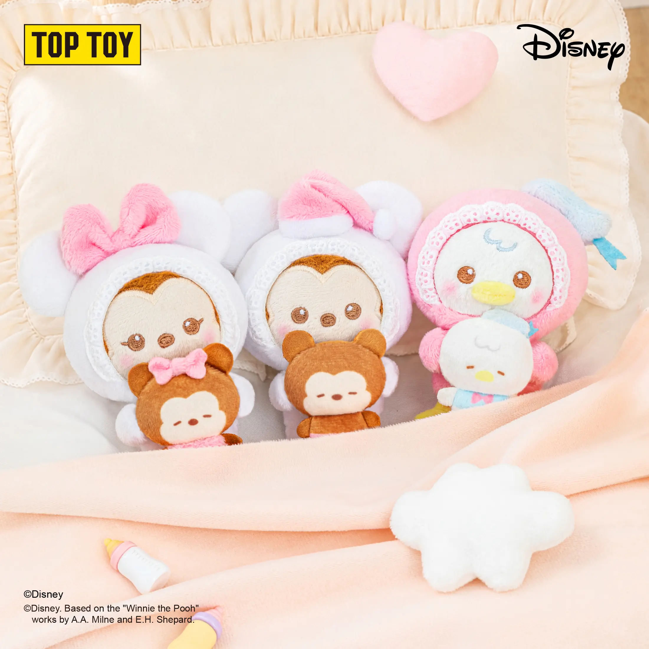 TOPTOY Disney Baby Dreams Series Plush Keychain Blind Box, Soft Detailed Plush Charm,   Healing Suitable for All Ages, Cute Girly Gifts backtoschoolshopping