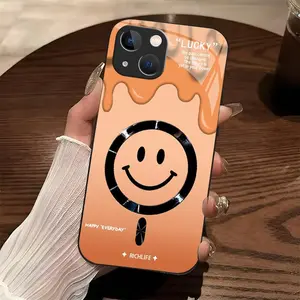 Drip Smiley Face Chrome MagSafe Case for [iPhone 14], Richlife Edition Protective Cover 952