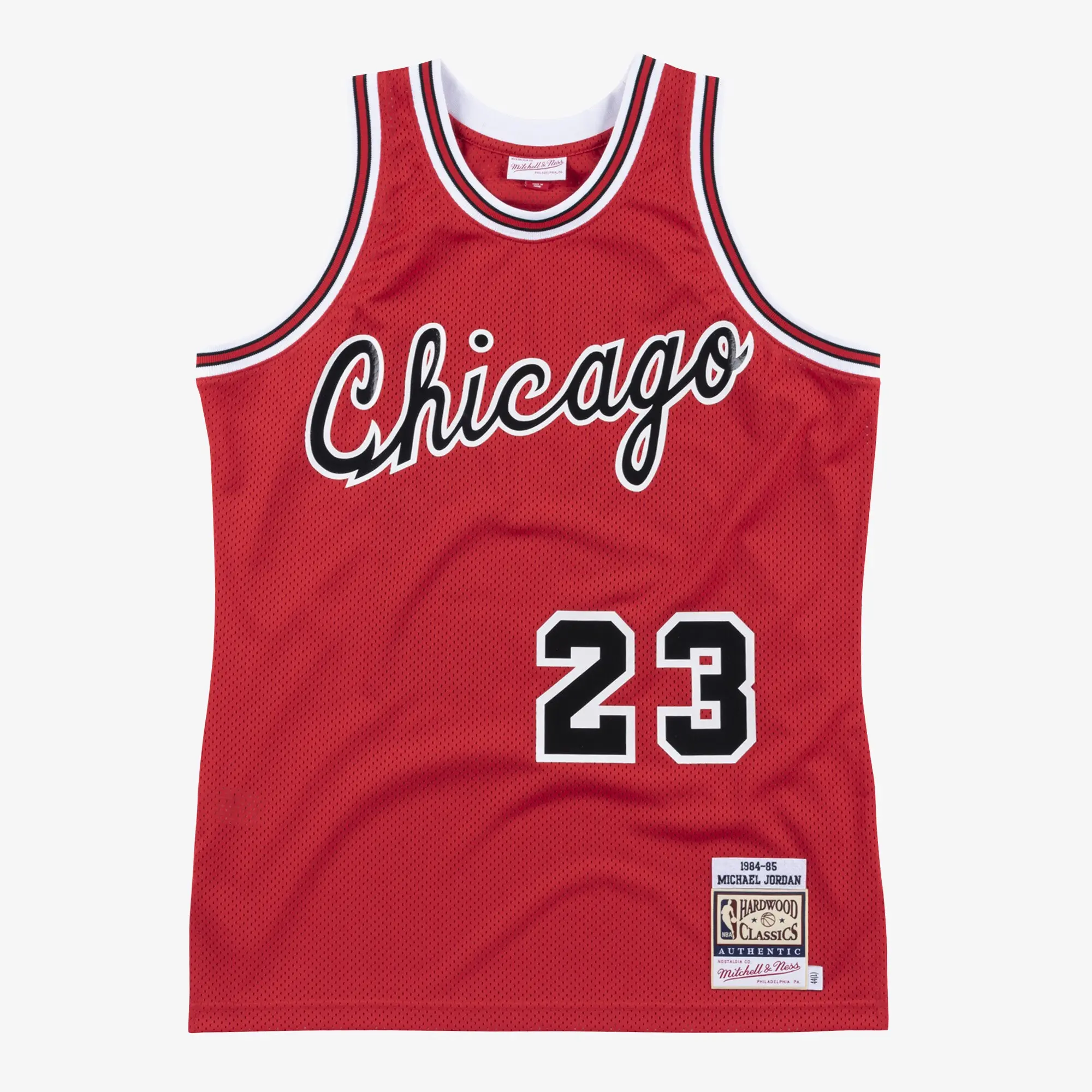Michael Jordan Chicago Bulls 1984-85 Red Authentic Jersey - Mitchell & Ness NBA Throwback, 80s Retro Basketball Jersey