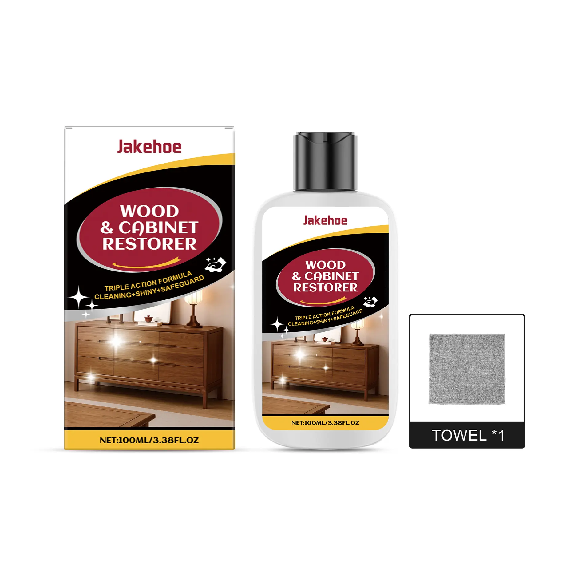 Household Lightweight Wood Scratch Repair Cream - Daily All-Purpose Cleaner, Polishing Restorer, Protective Coating for Wooden Tables, Cabinets